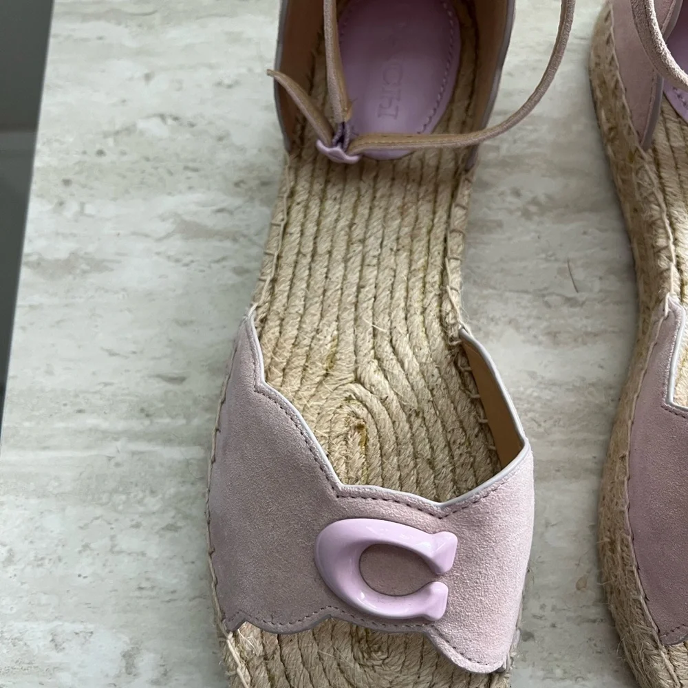 COACH DILLON Lilac/Light Pink Espadrille Sandals - Picture 3 of 8